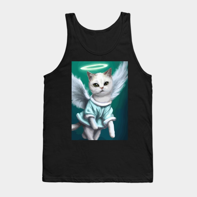 Angel Cat Tank Top by maxcode